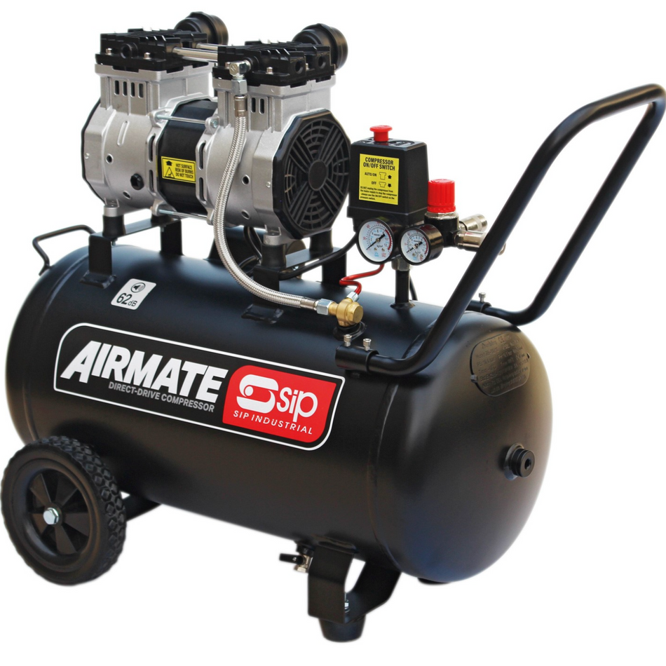 SIP DD 2hp 50ltr Low Noise Oil-Free Compressor 5479 - airlinkcompressors.com