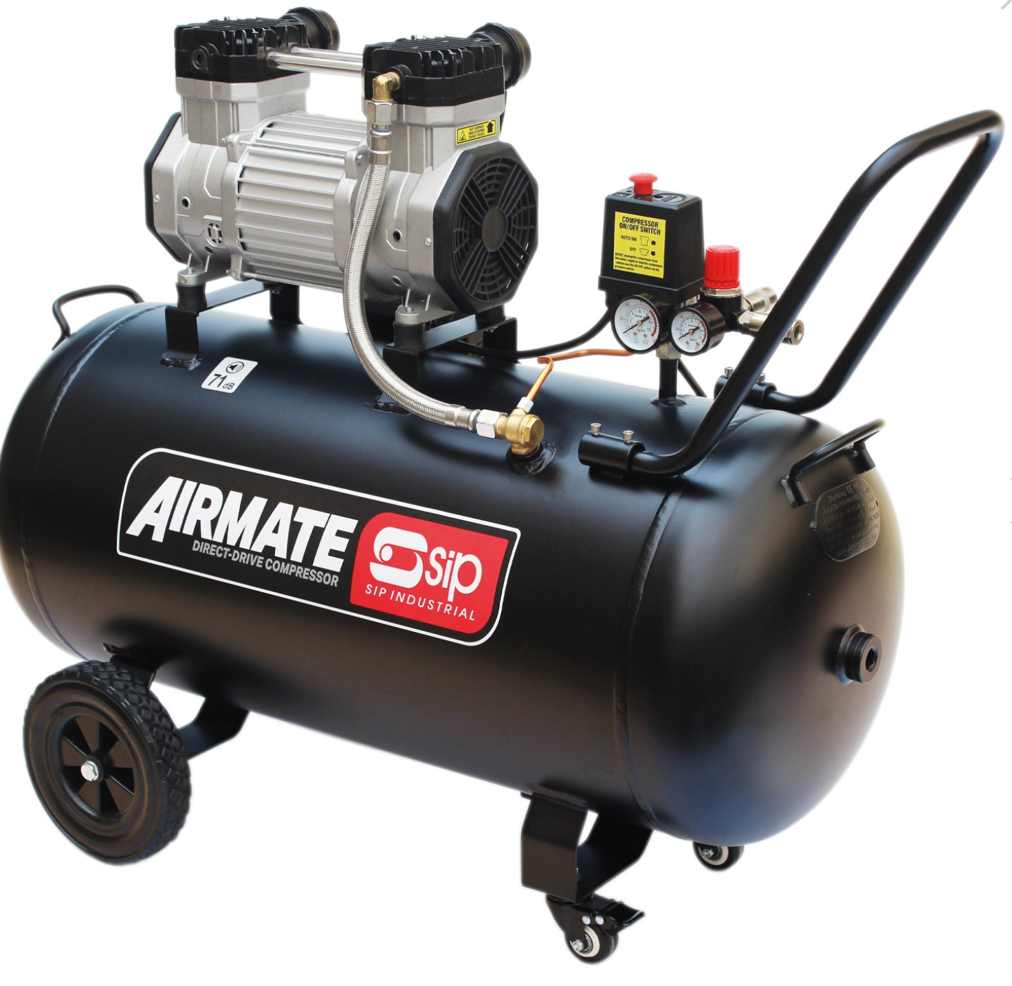 SIP DD 3hp 100ltr Low Noise Oil-Free Compressor 5481 - airlinkcompressors.com