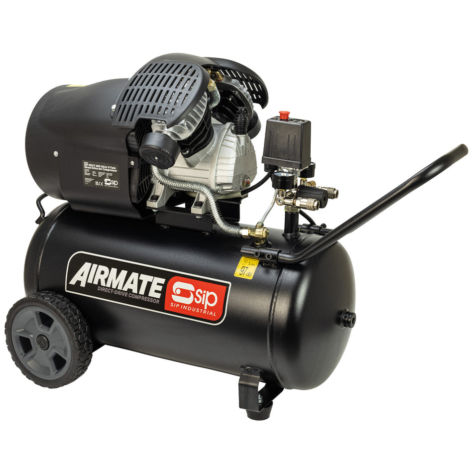 SIP DDVT 3HP 50L V-TWIN Direct Drive Compressor - 05325 - airlinkcompressors.com