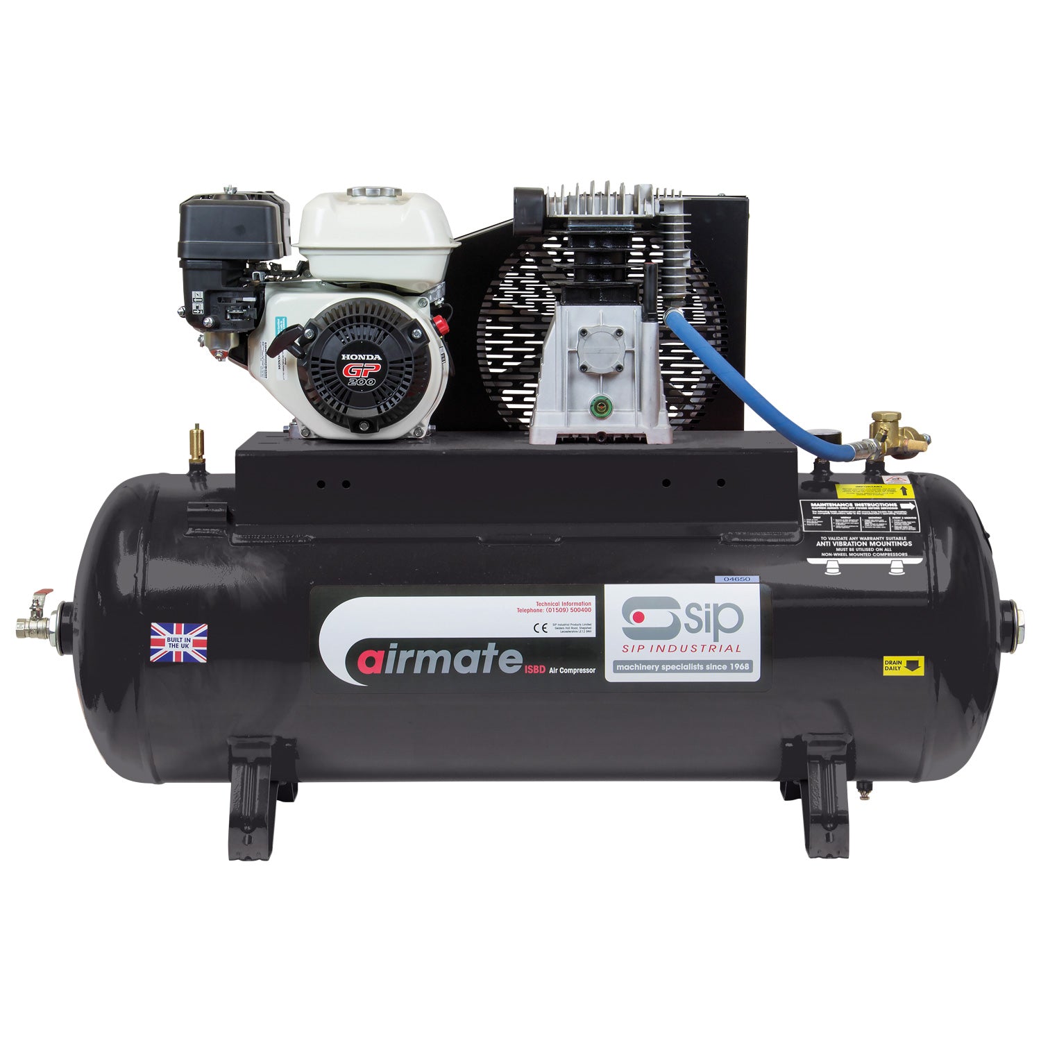 SIP ISHP6/150 Industrial Petrol Compressor - 04650 - airlinkcompressors.com