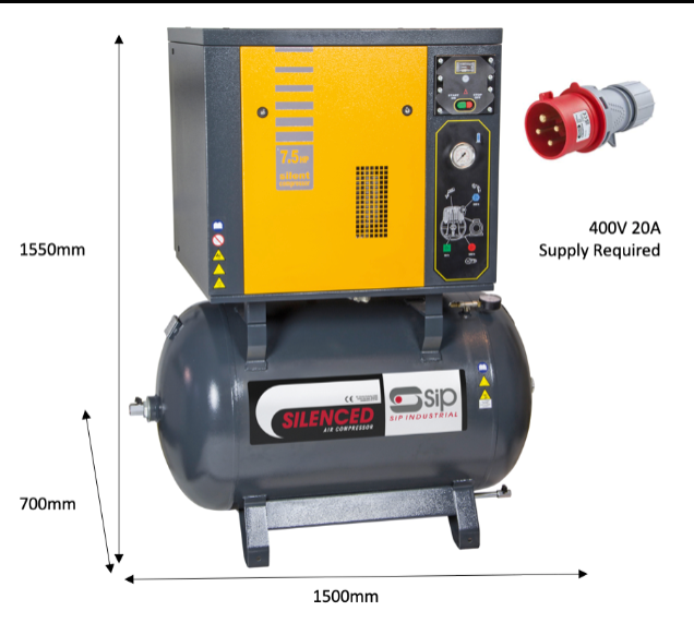 SIP NB7.5/270 Silenced Piston Compressor - 04208 - airlinkcompressors.com