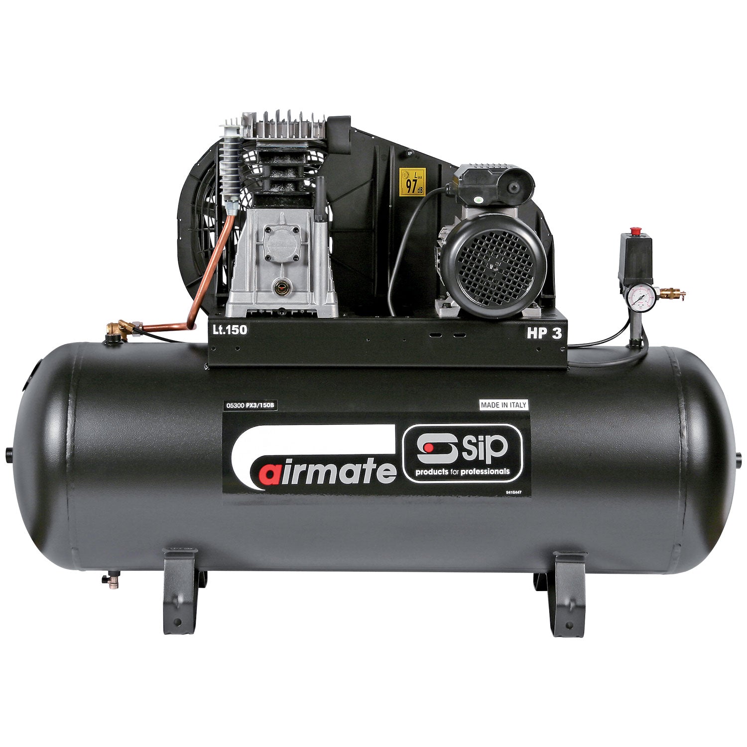 SIP PX3/150-SRB 150ltr Belt Drive Compressor - 05300 - airlinkcompressors.com