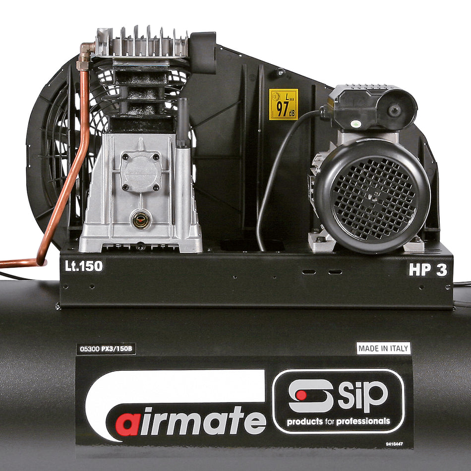 SIP PX3/150-SRB 150ltr Belt Drive Compressor - 05300 - airlinkcompressors.com
