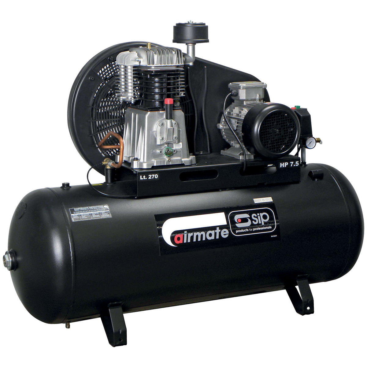 SIP TN7.5/270 270ltr Belt Drive Compressor - 06585 - airlinkcompressors.com