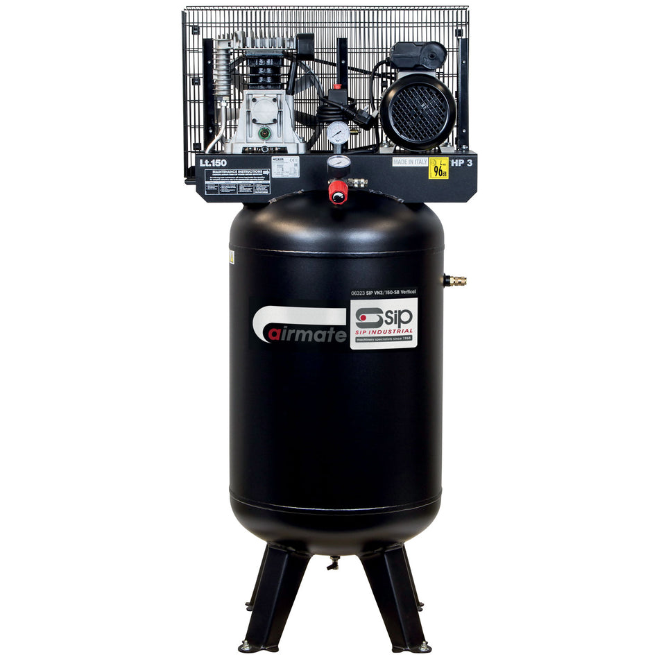 SIP VN3/150-SB Vertical Belt Drive Compressor - 06323 - airlinkcompressors.com