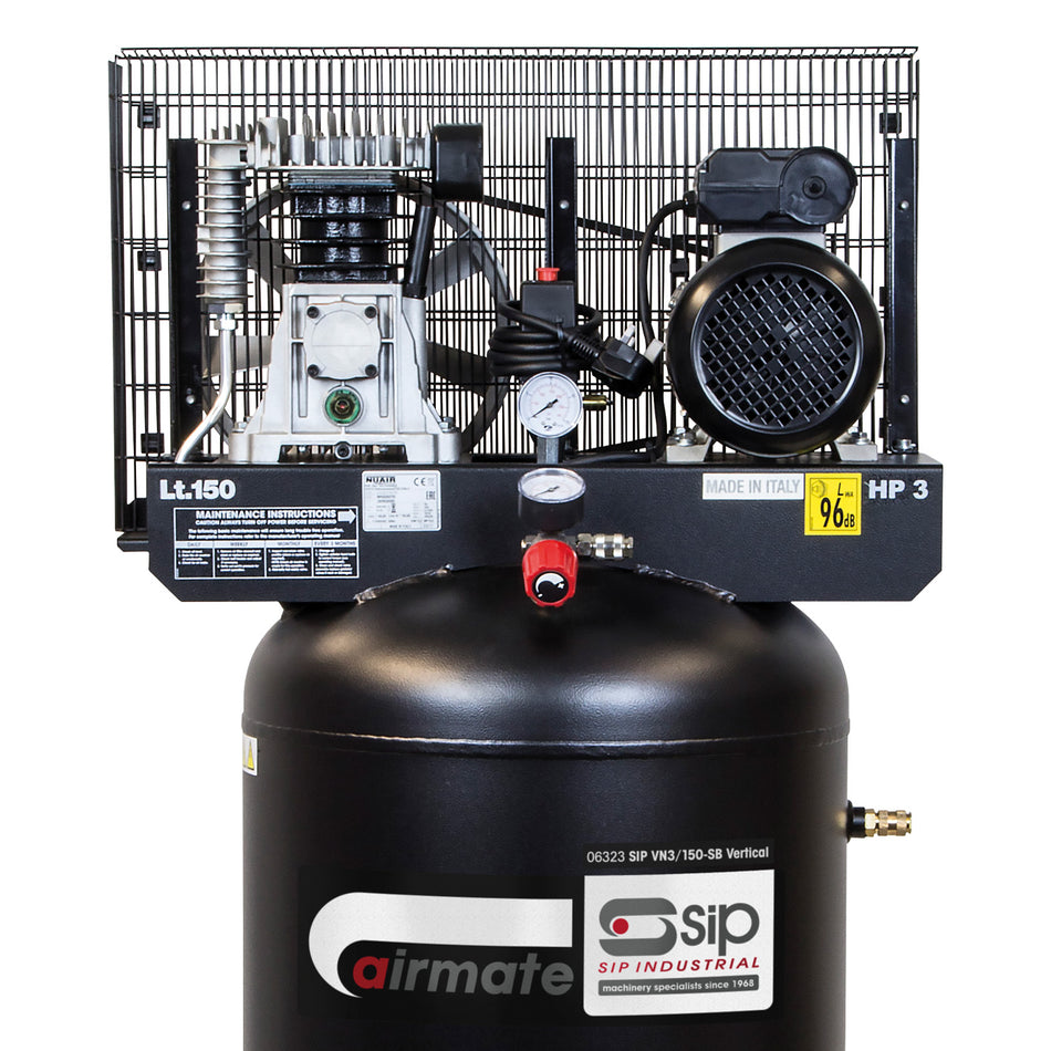 SIP VN3/150-SB Vertical Belt Drive Compressor - 06323 - airlinkcompressors.com