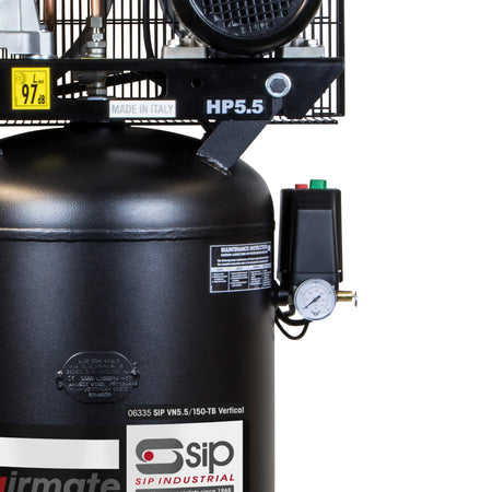 SIP VN5.5/150-TB Vertical Belt Drive Compressor - 06335 - airlinkcompressors.com