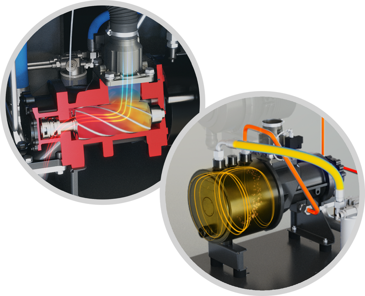 Hertz FRECON PLUS pm 15kw VSD Direct Drive Tank Mounted Screw Compressor & Dryer - Compressed Air Online - airlinkcompressors.com