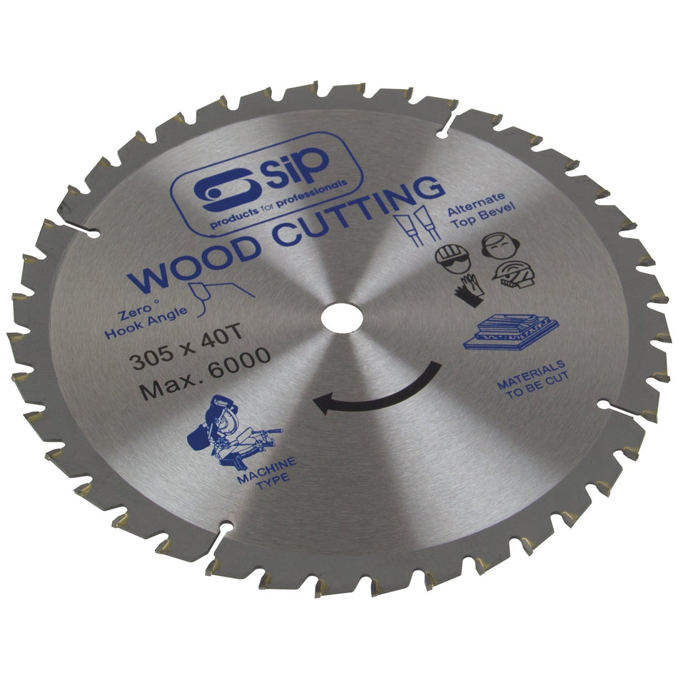 SIP 305mm x 30mm TCT 40T Circular Saw Blade  Part Number  6122