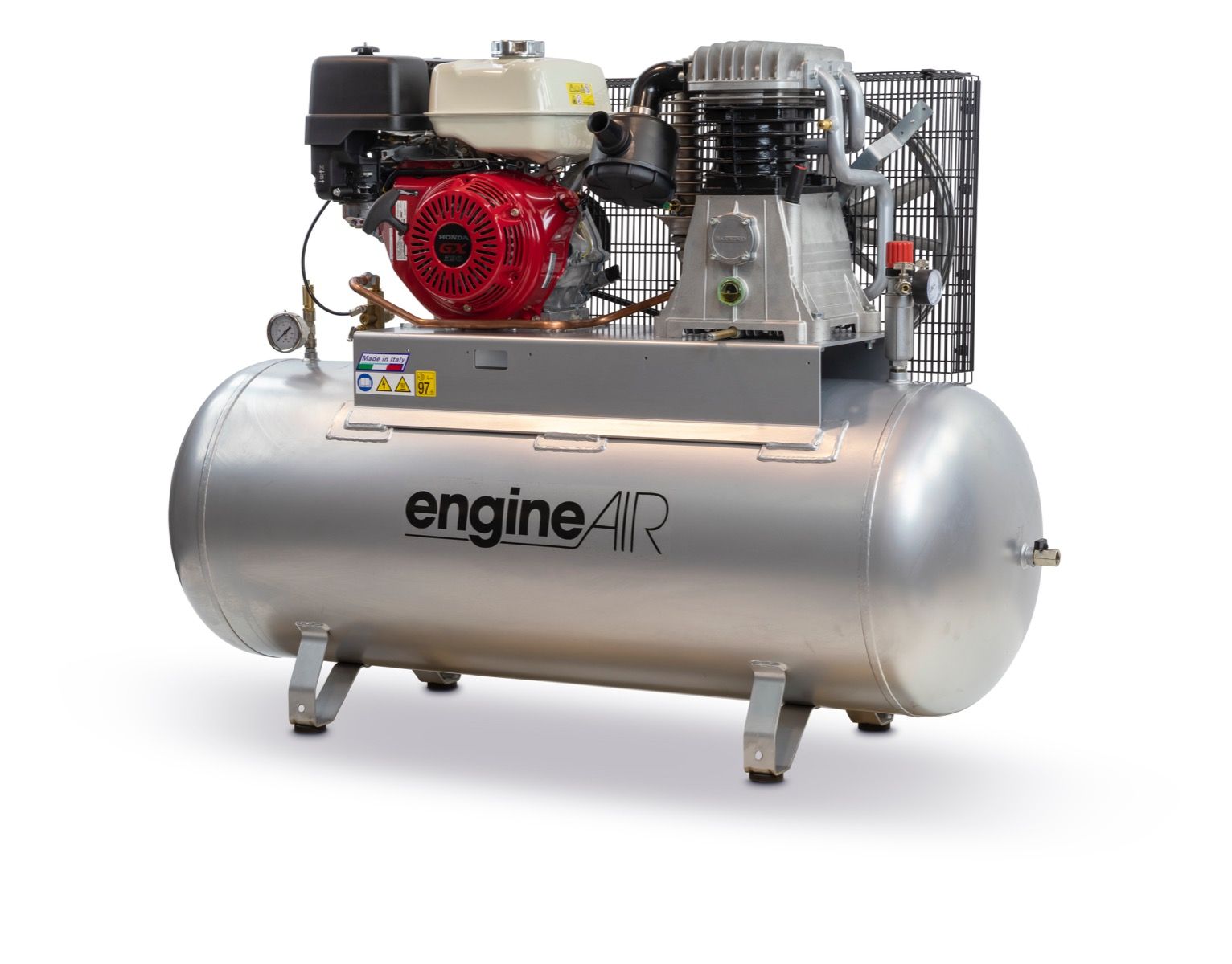 Abac Engineair 12/270 Mobile Petrol 270Ltr 22.4Cfm 14Bar Air Compressor - 1121440122