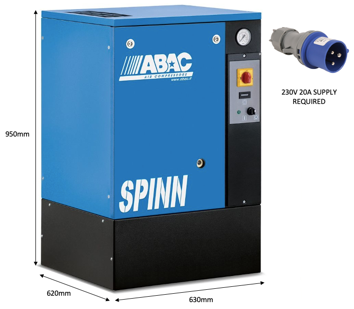 ABAC Spinn 2.2kW 230V Screw Compressor - 4152055005