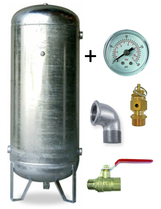 Galvanized Vertical Compressed Air Receiver Tank 4000L - 4101000938