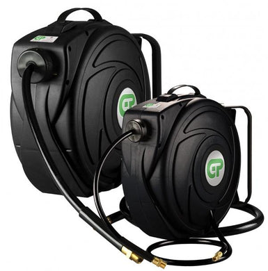 Gp 9 Mtr Compact Retractable Air Hose Reel - Black Case & Hr5-309Bcbh Compressed