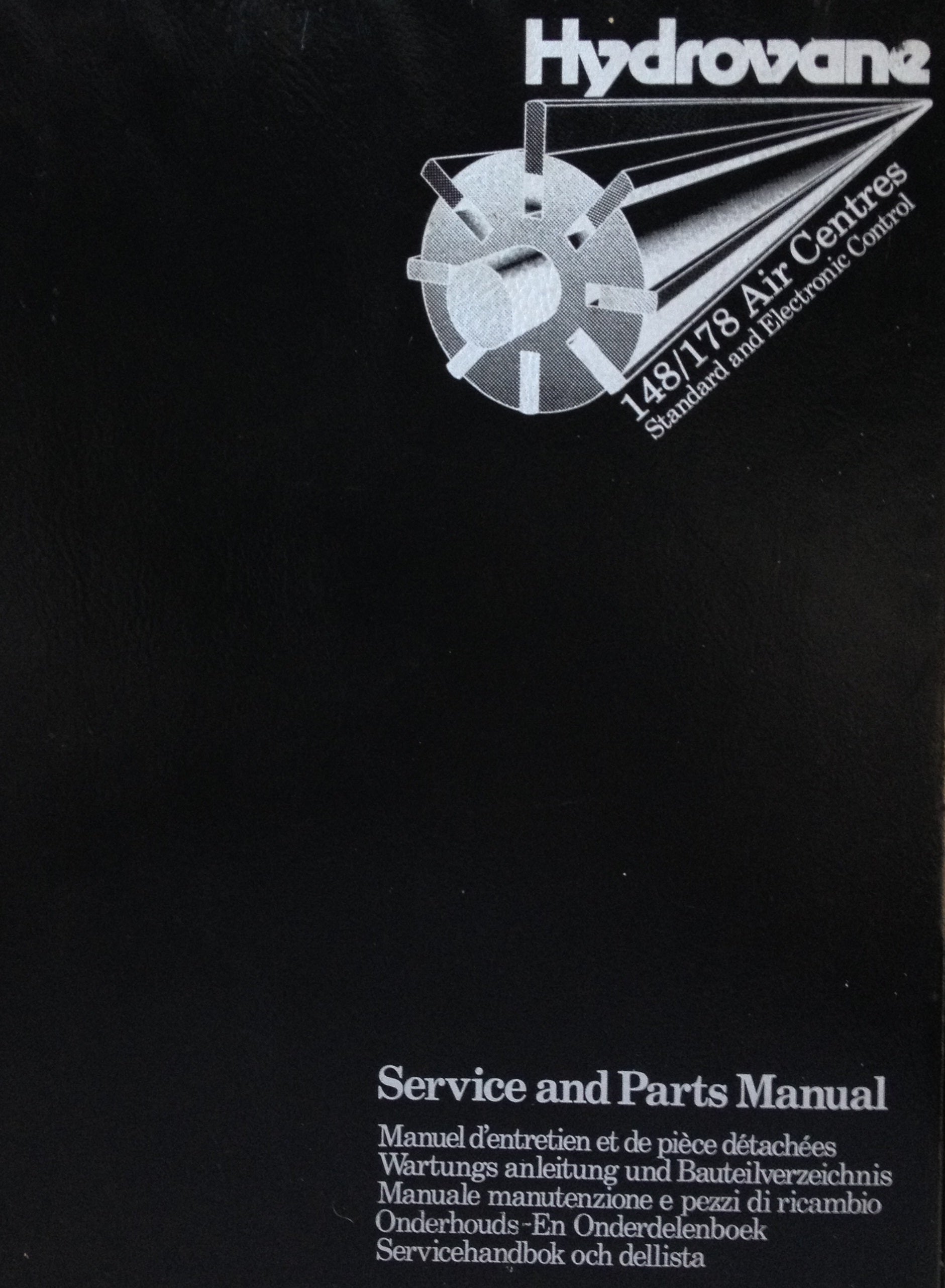 Hydrovane 148/178 Air Centre Service & Parts Manual 1985 Onwards