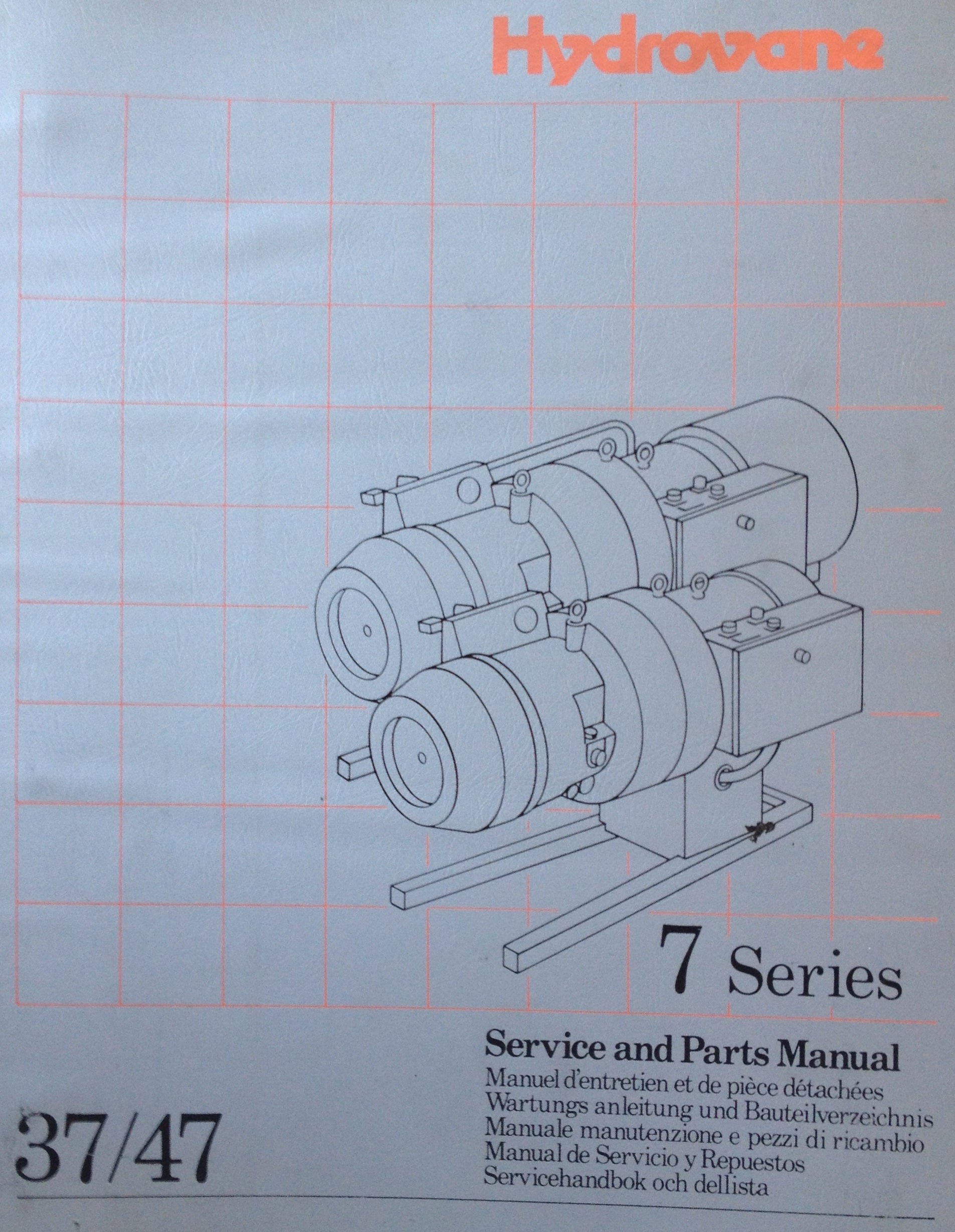 Hydrovane 7 Series 37 & 47 Service Parts Manual 1989 Onwards Power Tool Equipment Manuals