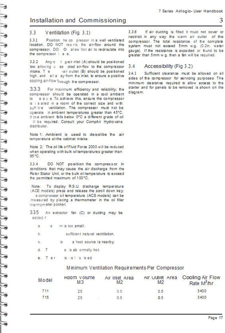 Compair Hydrovane 7 Series 711 715 Airlogic User Handbook Power Tool & Equipment Manuals