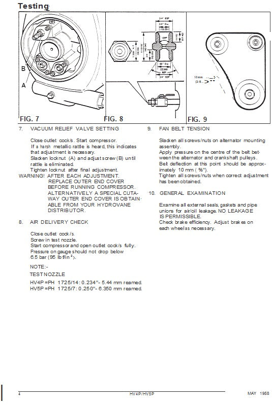 Hydrovane HV4P/HV4PG/HV5P/HV5PG Service & Parts Manual