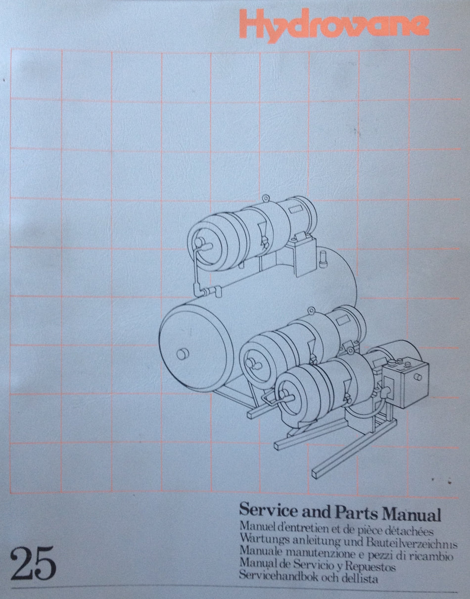 Hydrovane 25 Service & Parts Manual 1989 Onwards