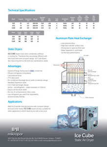 Mikropor Ice Cube Dryer 41 cfm 230V - IC-70