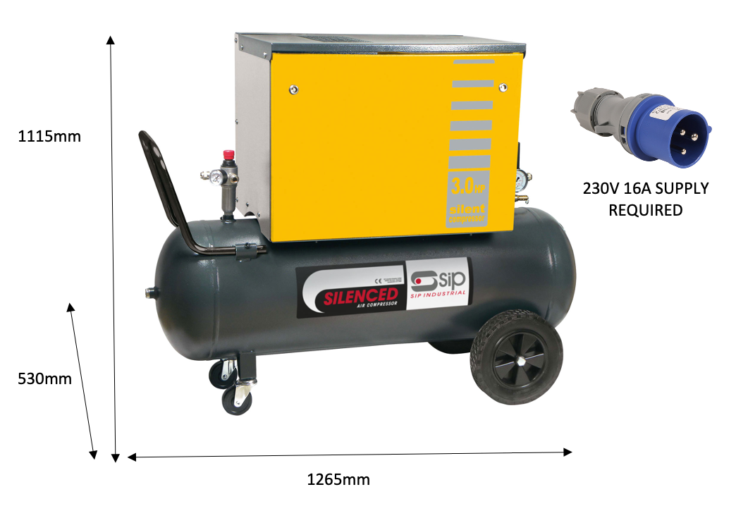 SIP PB3800/3M/100 Silenced Piston Compressor - 06129