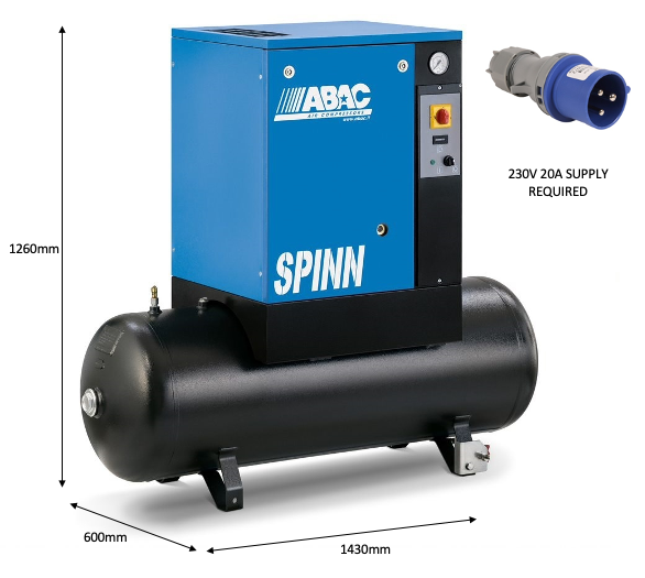 ABAC SPINN 2.2kW 10Bar 200L (230V) Compressor - 4152055007