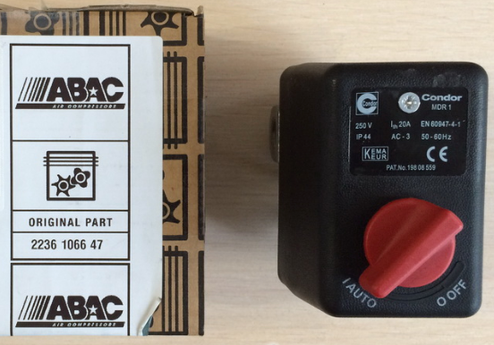 ABAC A39B Compressor Single Phase Pressure Switch 240V 3/8" - 2236106647 - airlinkcompressors.com