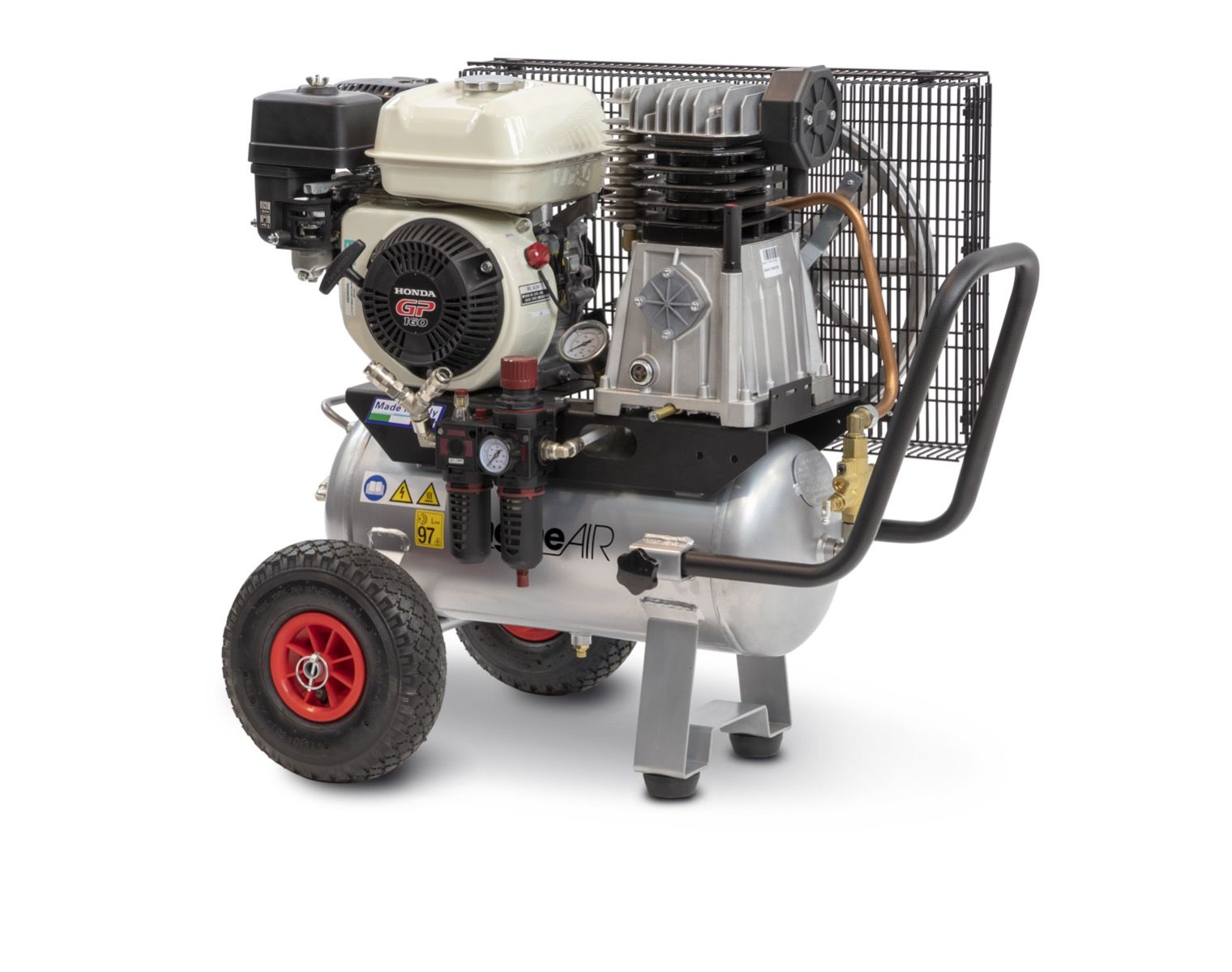 ABAC engineAIR 5/22 Mobile Petrol 22LTR 11.3CFM 10Bar Air Compressor - 1121440137 - airlinkcompressors.com