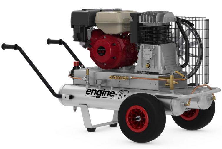 ABAC engineAIR 9/17+17S Mobile Petrol 32LTR 19.5CFM 10Bar Air Compressor - 1121440125 - airlinkcompressors.com