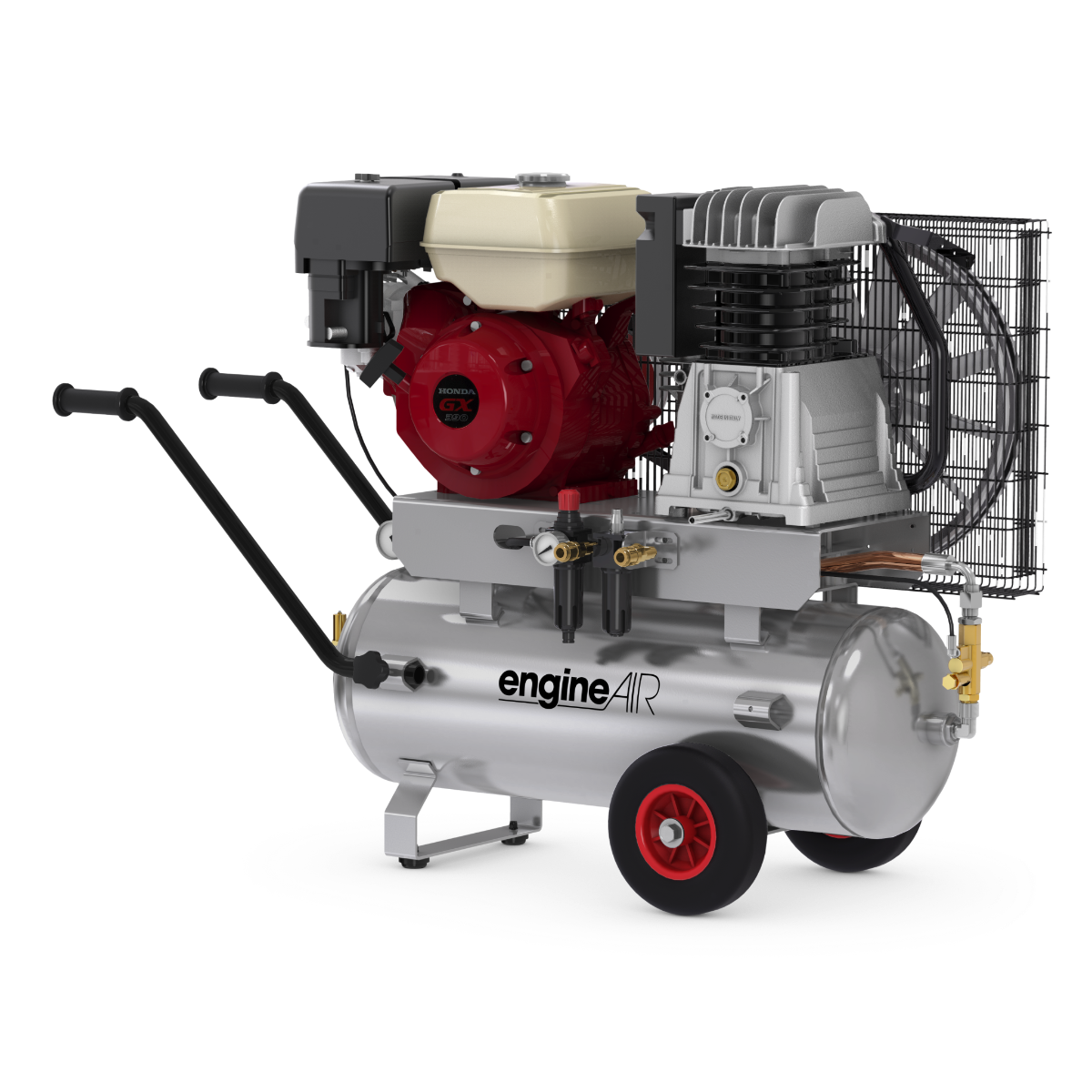 ABAC engineAIR 9/50 10 Mobile Petrol 50LTR 19.5CFM 10Bar Air Compressor - 1121440117 - airlinkcompressors.com