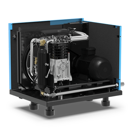 ABAC LN1 A39B 0 Base Mounted Silenced Air Compressor T4 415 Volt 17 CFM - 4116026050 - airlinkcompressors.com