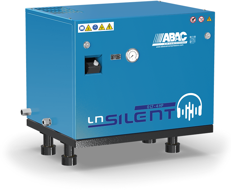ABAC LN1 A49B 0 Base Mounted Silenced Air Compressor T5 415 Volt 21.1 CFM - 4116026053 - airlinkcompressors.com