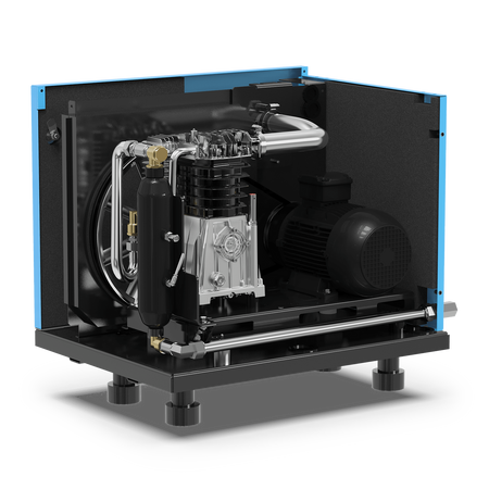 ABAC LN1 A49B 0 Base Mounted Silenced Air Compressor T5 415 Volt 21.1 CFM - 4116026053 - airlinkcompressors.com