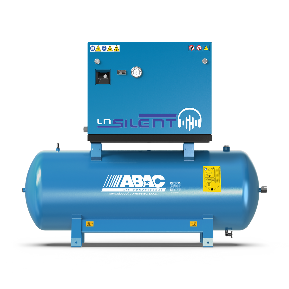 ABAC LN1 A49B 500L Tank Mounted Silenced Air Compressor T5.5 415 Volt 21.1 CFM - 4116026057 - airlinkcompressors.com