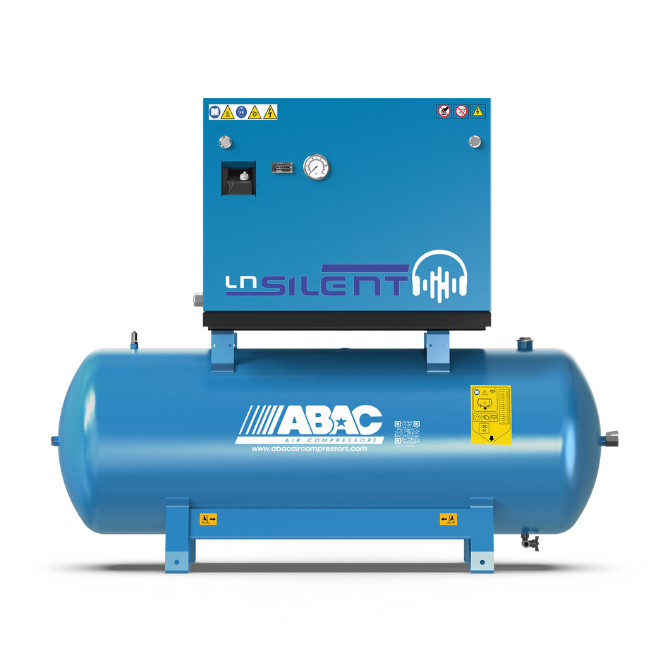 ABAC LN1 A49B 500L Tank Mounted Silenced Air Compressor T5.5 415 Volt 21.1 CFM - 4116026057 - airlinkcompressors.com
