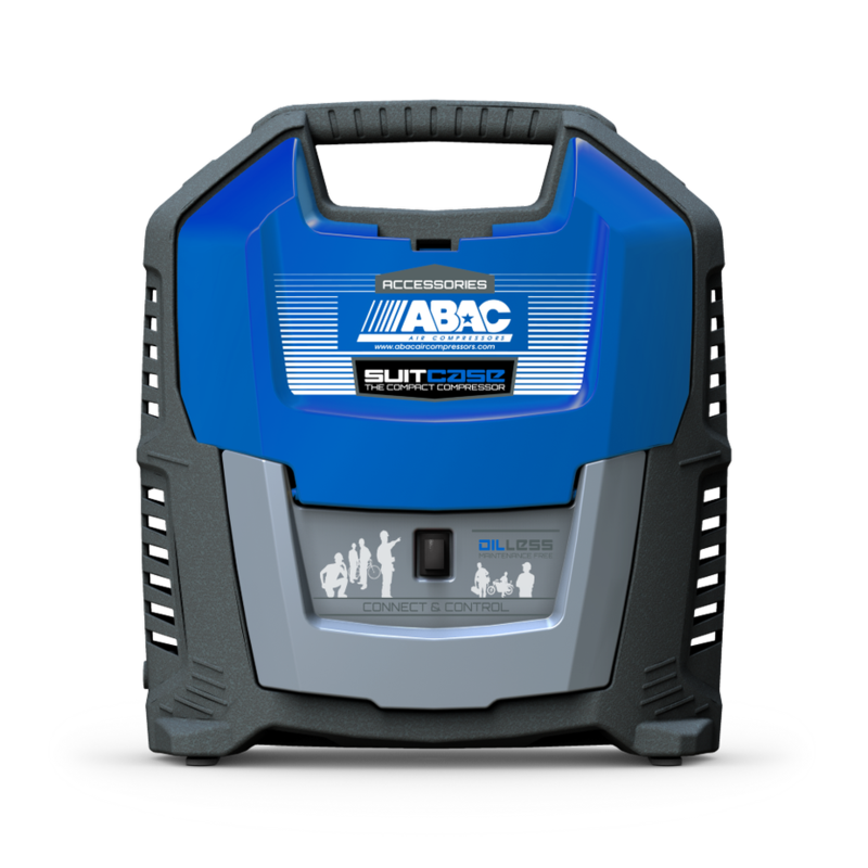 Abac Suitcase 0 5 cfm @ 8 Bar oil free mini air compressor - 2236115859 - airlinkcompressors.com