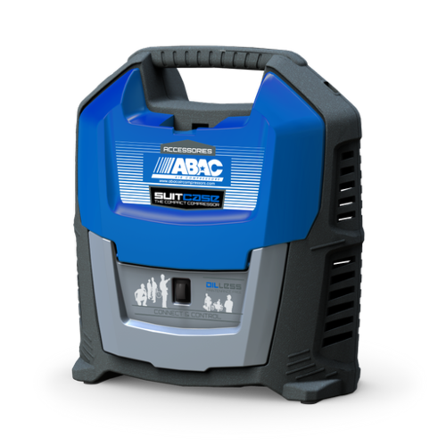 Abac Suitcase 0 5 cfm @ 8 Bar oil free mini air compressor - 2236115859 - airlinkcompressors.com