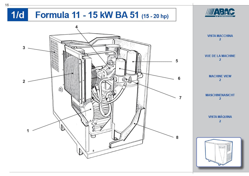 ABAC FORMULA 5.5-15 kW FULL SPARE PARTS LIST (2004) - airlinkcompressors.com