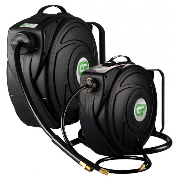 GP 9 Mtr Compact Retractable Air Hose Reel - Black Case & Hose - HR5-309BCBH - airlinkcompressors.com