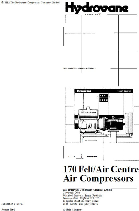 Hydrovane 170 Air Centre Parts Manual 1992 Onwards - airlinkcompressors.com