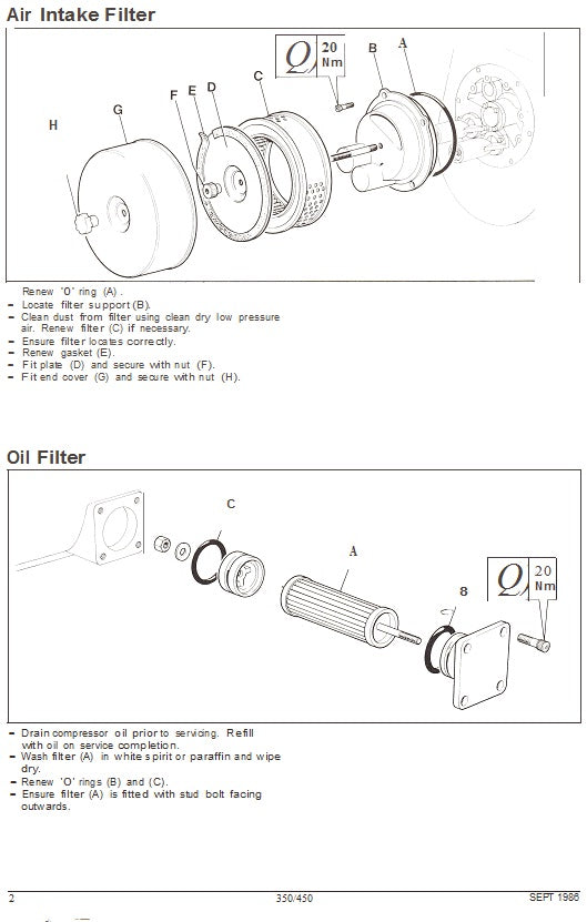Hydrovane 350/450 Service & Parts Manual 1986 Onwards - airlinkcompressors.com
