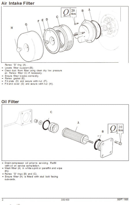 Hydrovane 350/450 Service & Parts Manual 1986 Onwards - airlinkcompressors.com