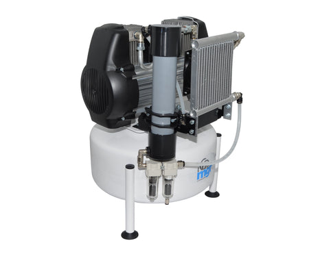 MGF Dental Air Compressor 24/10 Genesi & Dryer, 2 Chairs, 5 CFM, 24L, 240V - M-D-GE150-024-M - airlinkcompressors.com