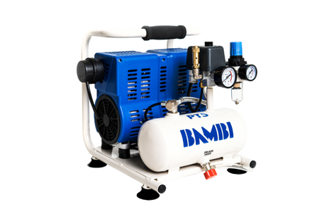 Bambi PT5 Oil Free Silenced Air Compressor 4.5 CFM, 8 Bar, 4L - PT5 Dental - airlinkcompressors.com
