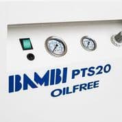 Bambi PTS20 Oil Free Silenced Air Compressor 4.5 CFM, 8 Bar, 20L - PTS20 Dental - airlinkcompressors.com