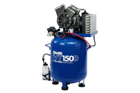 Bambi VT150D Oil Free Silenced Air Compressor & Dryer 6.2 CFM, 8 Bar, 50L - VT150D Dental - airlinkcompressors.com