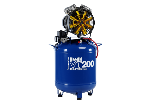 Bambi VT200 Oil Free Silenced Air Compressor 7.8 CFM, 8 Bar, 50L - VT200 Dental - airlinkcompressors.com