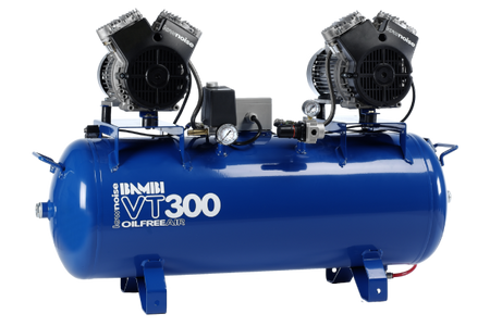 Bambi VT300 Oil Free Silenced Air Compressor 12.4 CFM, 8 Bar, 100L - VT300 Dental - airlinkcompressors.com