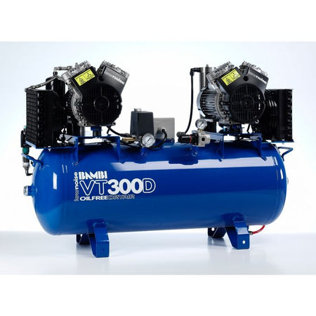 Bambi VT300D Oil Free Air Silenced Compressor & Dryer 12.4 CFM, 8 Bar, 100L - VT300D Dental - airlinkcompressors.com
