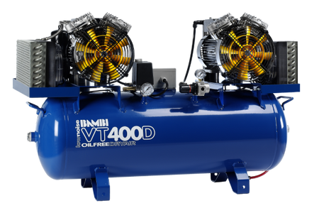 Bambi VT400D Oil Free Silenced Air Compressor & Dryer 15.5 CFM, 8 Bar, 100L - VT400D Dental - airlinkcompressors.com
