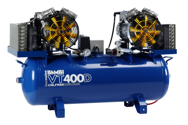Bambi VT400D Oil Free Silenced Air Compressor & Dryer 15.5 CFM, 8 Bar, 100L - VT400D Dental - airlinkcompressors.com